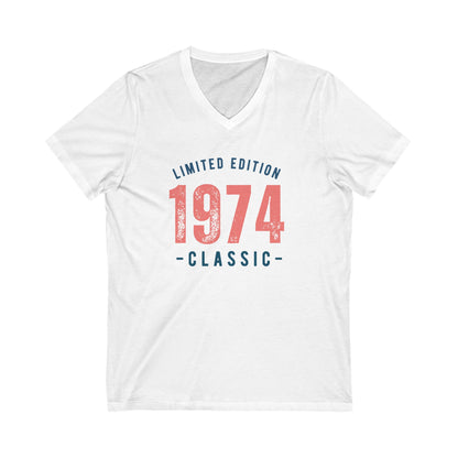 1974 Limited Edition Vintage T-Shirt V-Neck Tee