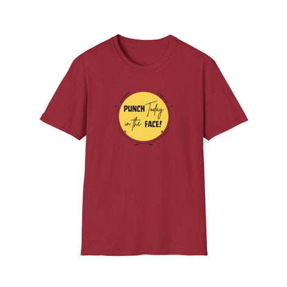 Punch Today in the Face T-Shirt - Cherry Sun Graphic Tee - Funny Motivational Shirt - Quirky Positive Vibes Top