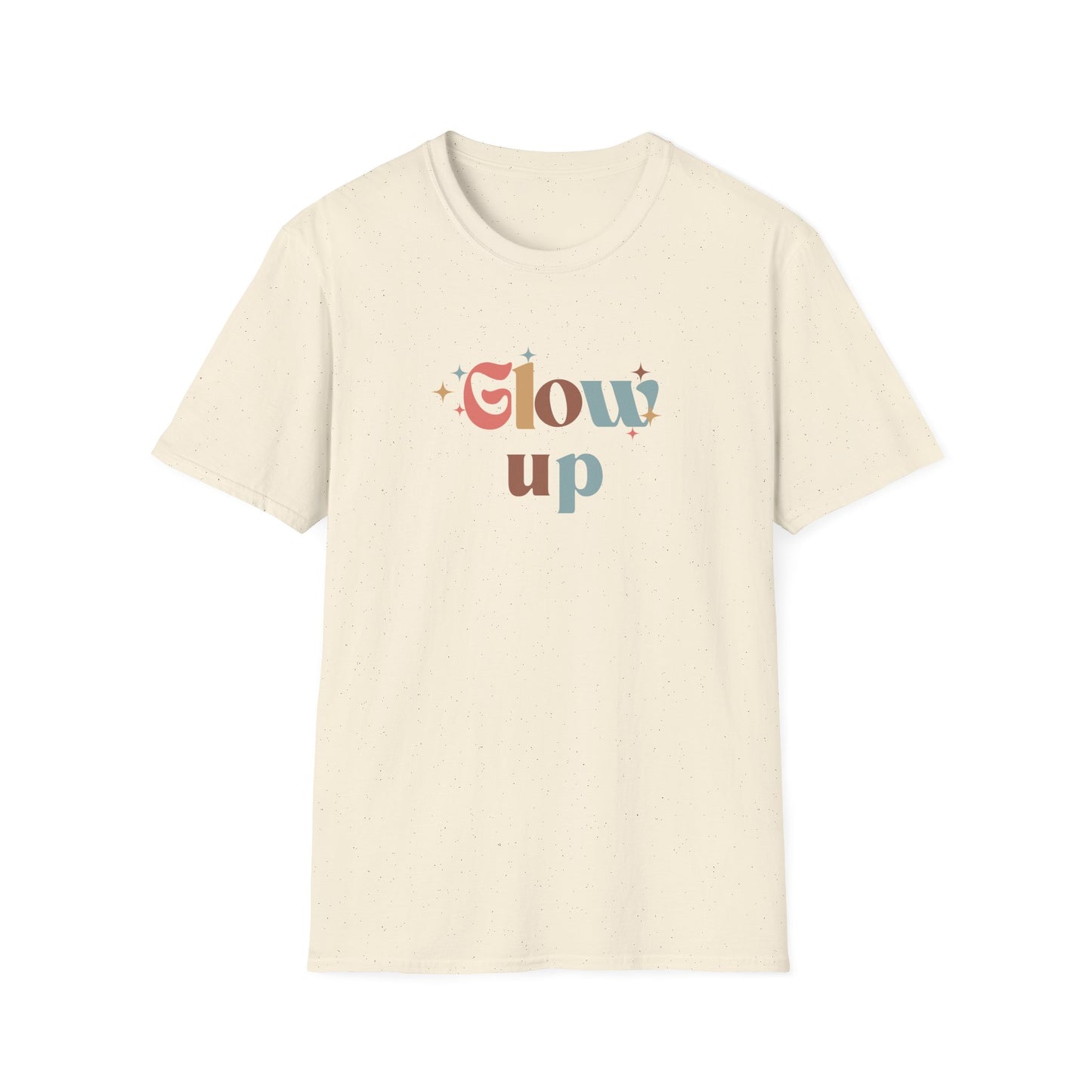 Glow Up T-Shirt - Retro Style Self-Care Tee - Pastel Motivational Shirt - Women's Empowerment Top