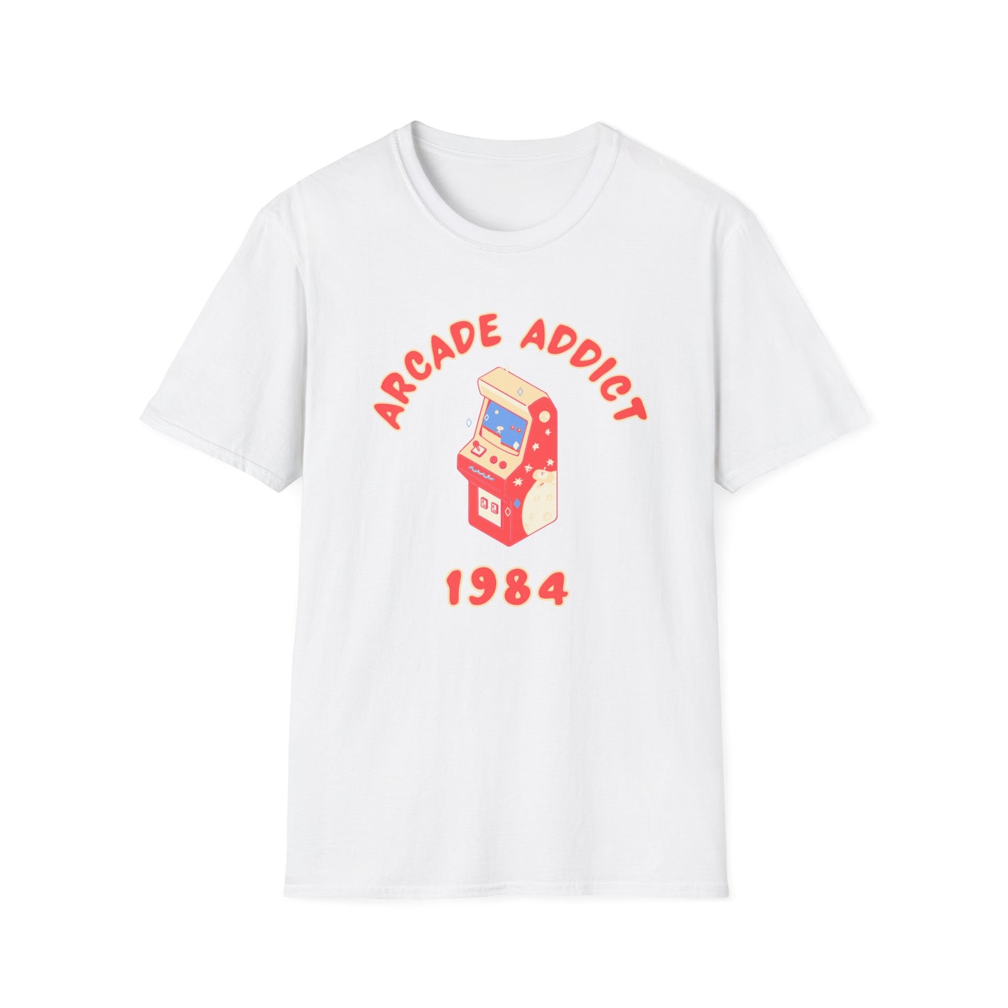 Arcade Addict 1984 T-Shirt - Retro Arcade Game Tee - Vintage Gamer Shirt - 1984 Birthday Gift - Classic Gaming Top