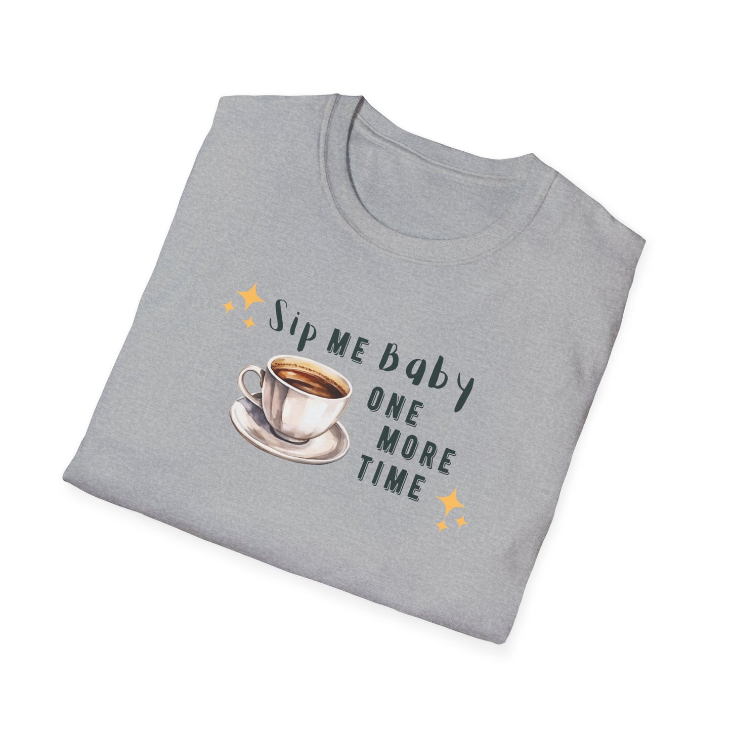 Funny Coffee T-Shirt - 'Sip Me Baby One More Time' - Coffee Lover Gift - Graphic Tee with Coffee Cup Design - Unisex Coffee Shirt