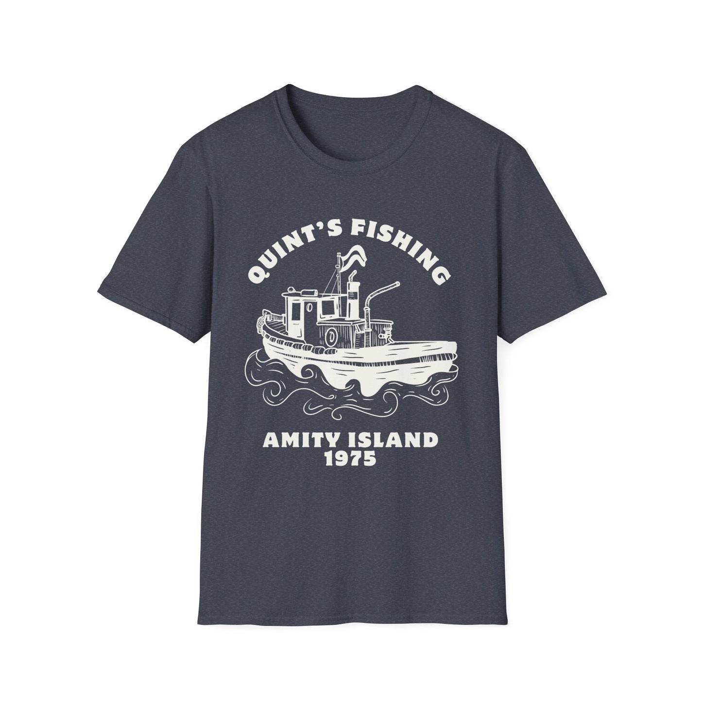 Quint's Fishing Amity Island T-Shirt - Classic Jaws Movie Reference