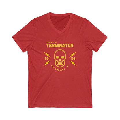 1984 Terminator V-Neck T-Shirt | Retro 80s Movie Lover Tee