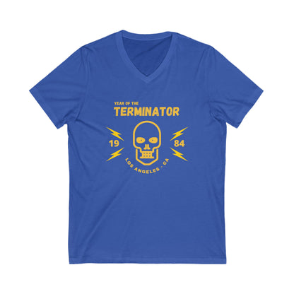 1984 Terminator V-Neck T-Shirt | Retro 80s Movie Lover Tee