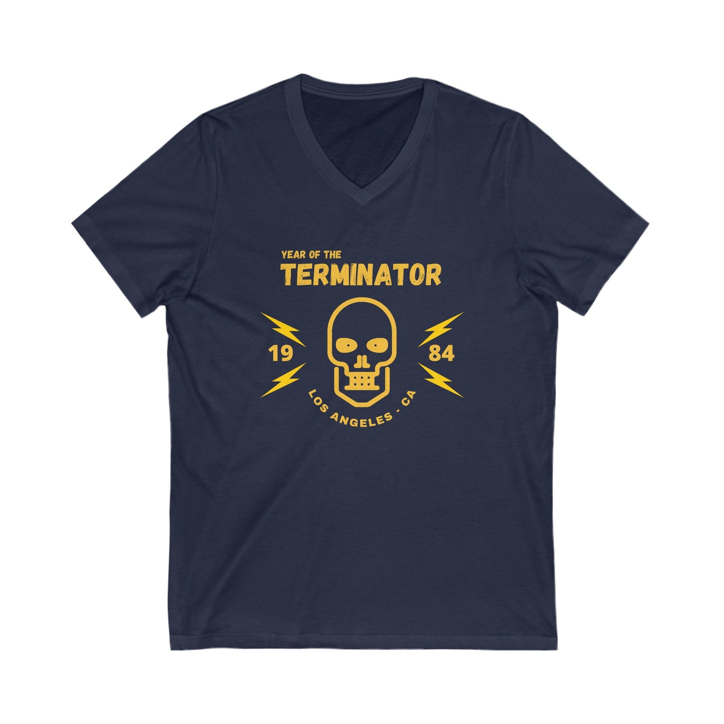 1984 Terminator V-Neck T-Shirt | Retro 80s Movie Lover Tee