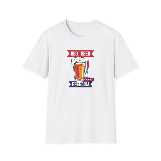 BQ, Beer, and Freedom - Patriotic Fourth of July T-Shirt