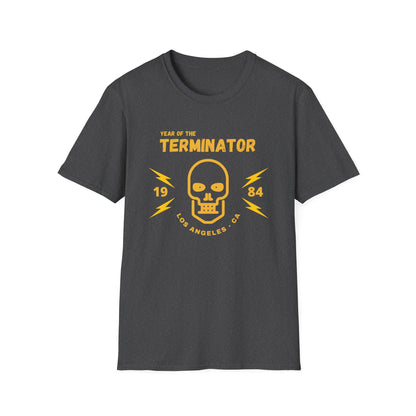 Year of the Terminator 1984 T-Shirt - Retro Sci-Fi Birthday Gift - Vintage 1984 Tee