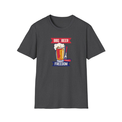 BQ, Beer, and Freedom - Patriotic Fourth of July T-Shirt