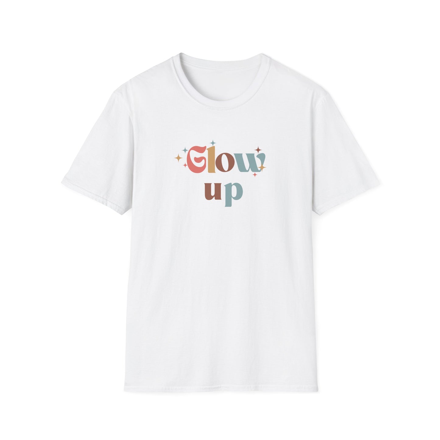 Glow Up T-Shirt - Retro Style Self-Care Tee - Pastel Motivational Shirt - Women's Empowerment Top