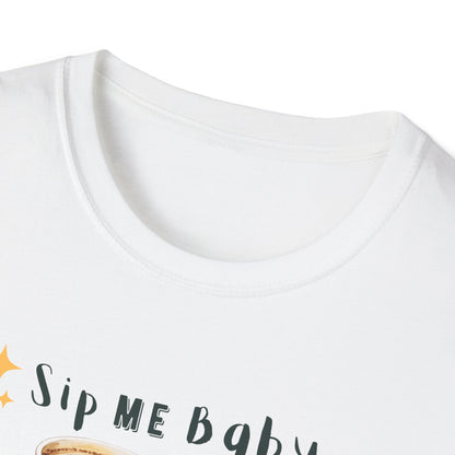 Funny Coffee T-Shirt - 'Sip Me Baby One More Time' - Coffee Lover Gift - Graphic Tee with Coffee Cup Design - Unisex Coffee Shirt