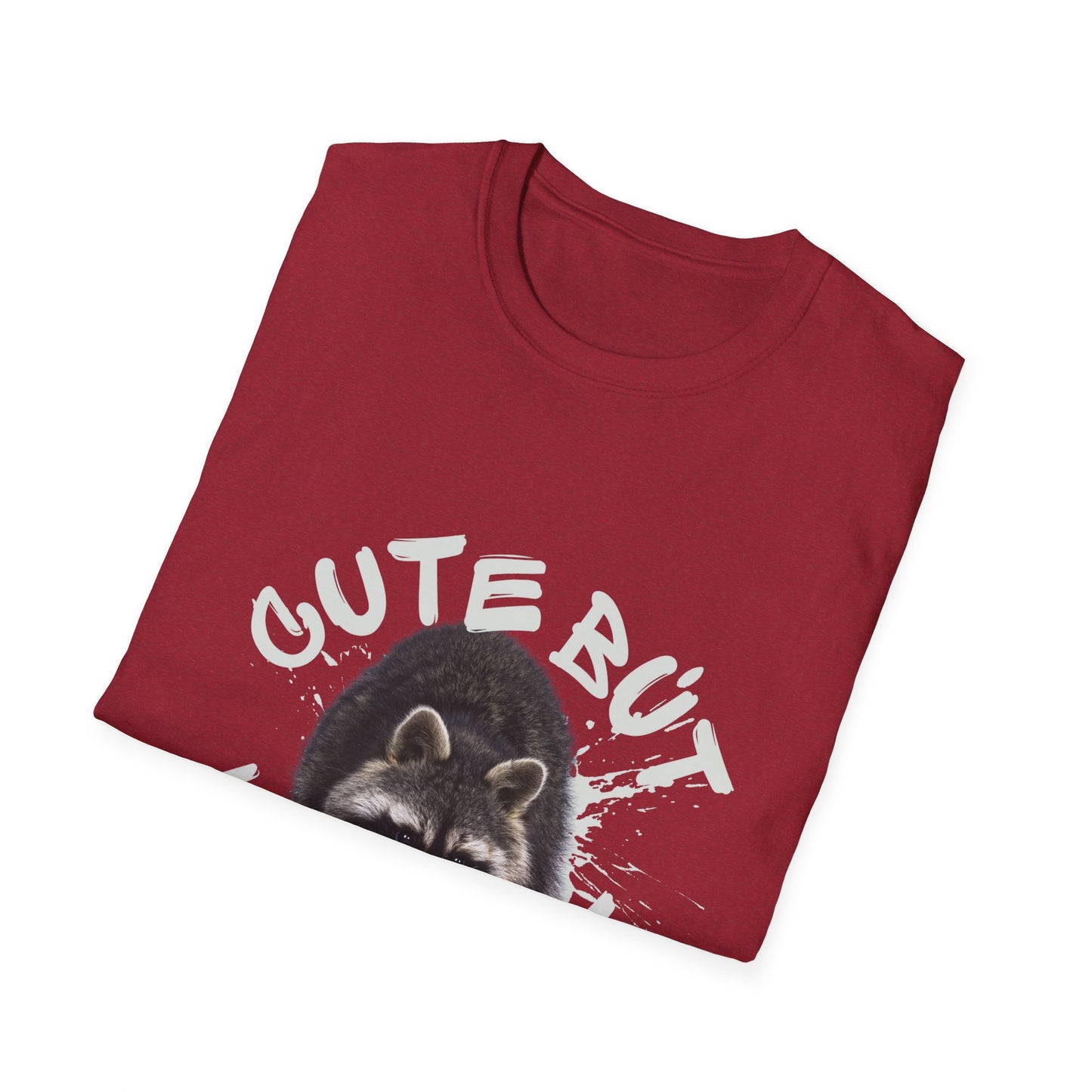 Cute But Will Fight Raccoon T-Shirt – Funny Graphic Tee for Animal Lovers