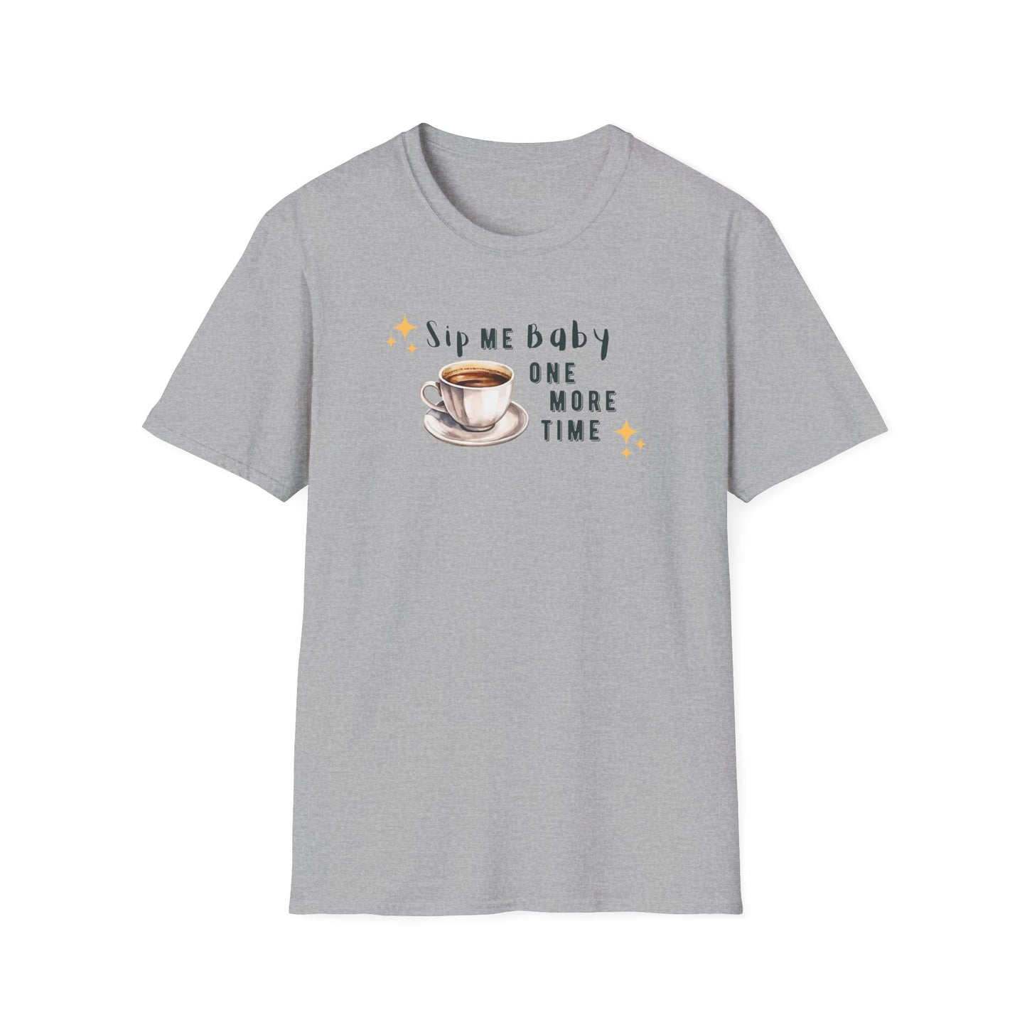 Funny Coffee T-Shirt - 'Sip Me Baby One More Time' - Coffee Lover Gift - Graphic Tee with Coffee Cup Design - Unisex Coffee Shirt