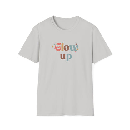 Glow Up T-Shirt - Retro Style Self-Care Tee - Pastel Motivational Shirt - Women's Empowerment Top