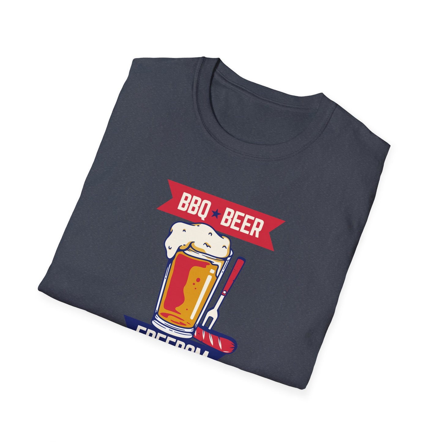 BQ, Beer, and Freedom - Patriotic Fourth of July T-Shirt