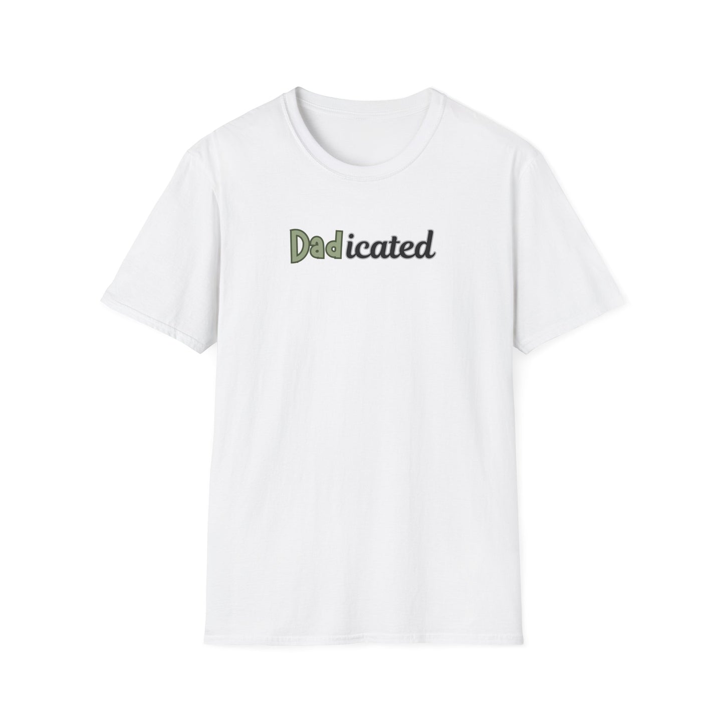 Dadicated T-Shirt - Funny Father's Day Tee - Humorous Dad Pun Shirt - Perfect Gift for Dads - Fatherhood Humor