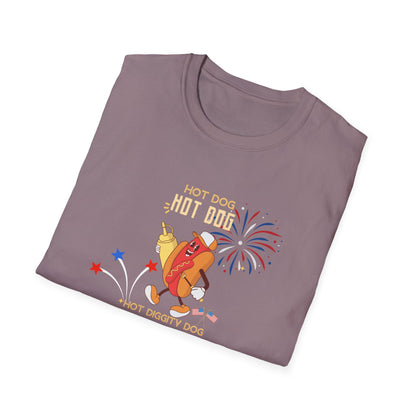 July 4th Hot Dog T-Shirt | Patriotic Hot Diggity Dog Tee