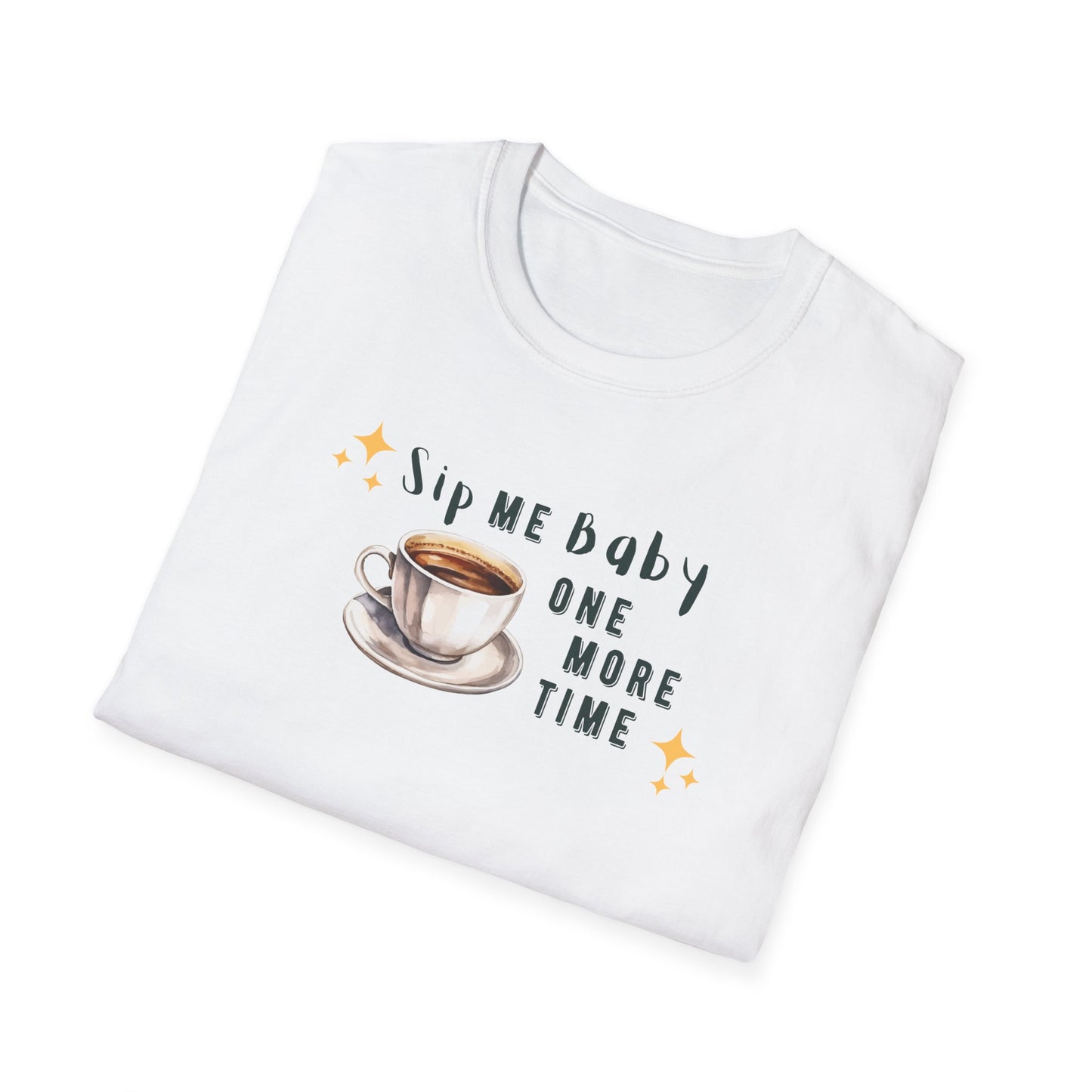 Funny Coffee T-Shirt - 'Sip Me Baby One More Time' - Coffee Lover Gift - Graphic Tee with Coffee Cup Design - Unisex Coffee Shirt