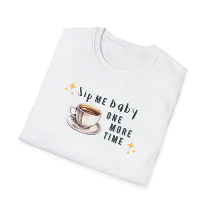 Funny Coffee T-Shirt - 'Sip Me Baby One More Time' - Coffee Lover Gift - Graphic Tee with Coffee Cup Design - Unisex Coffee Shirt