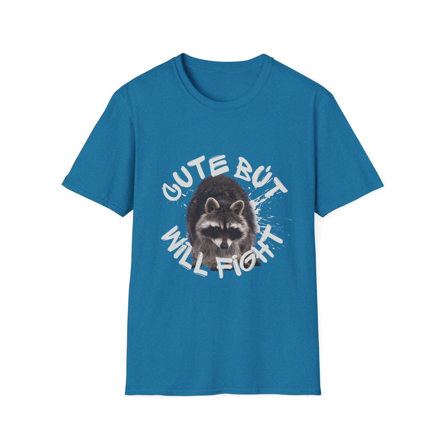 Cute But Will Fight Raccoon T-Shirt – Funny Graphic Tee for Animal Lovers