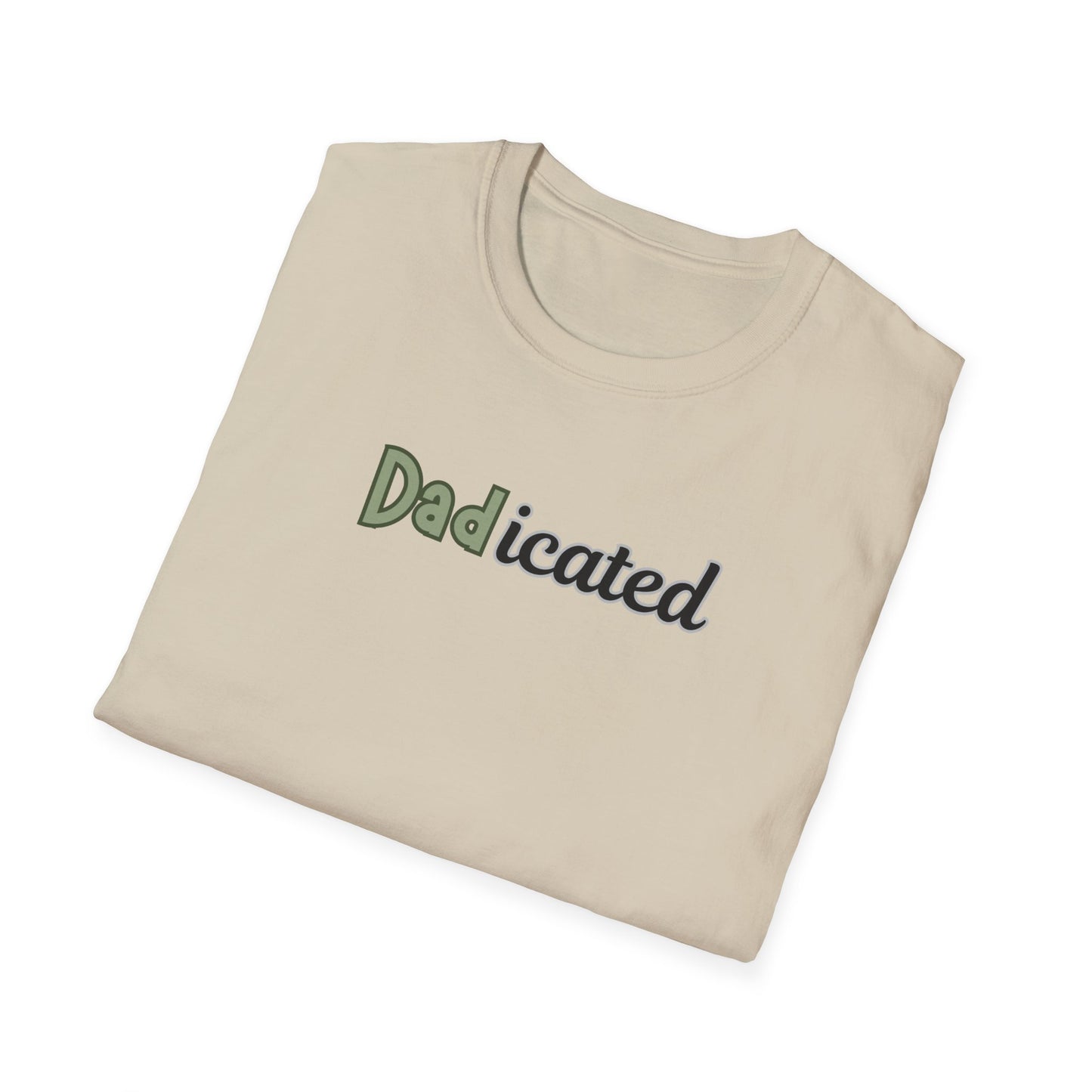 Dadicated T-Shirt - Funny Father's Day Tee - Humorous Dad Pun Shirt - Perfect Gift for Dads - Fatherhood Humor