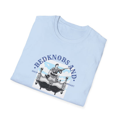 Bedknobs and Boomsticks T-Shirt - Nostalgic Evil Dead & Bedknobs Mashup TeeUnisex Softstyle T-Shirt