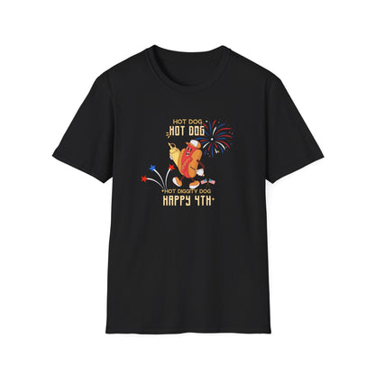 July 4th Hot Dog T-Shirt | Patriotic Hot Diggity Dog Tee