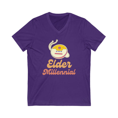 Elder Millennial T-Shirt - Retro CD Walkman Graphic-  V-Neck Tee