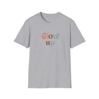 Glow Up T-Shirt - Retro Style Self-Care Tee - Pastel Motivational Shirt - Women's Empowerment Top