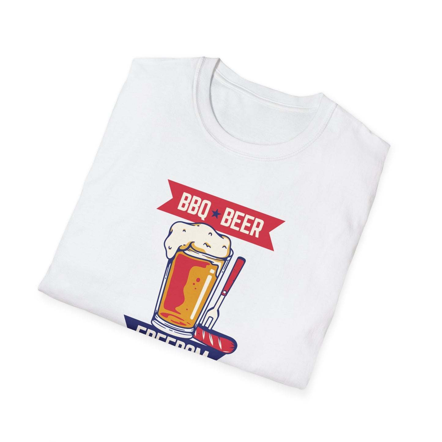 BQ, Beer, and Freedom - Patriotic Fourth of July T-Shirt