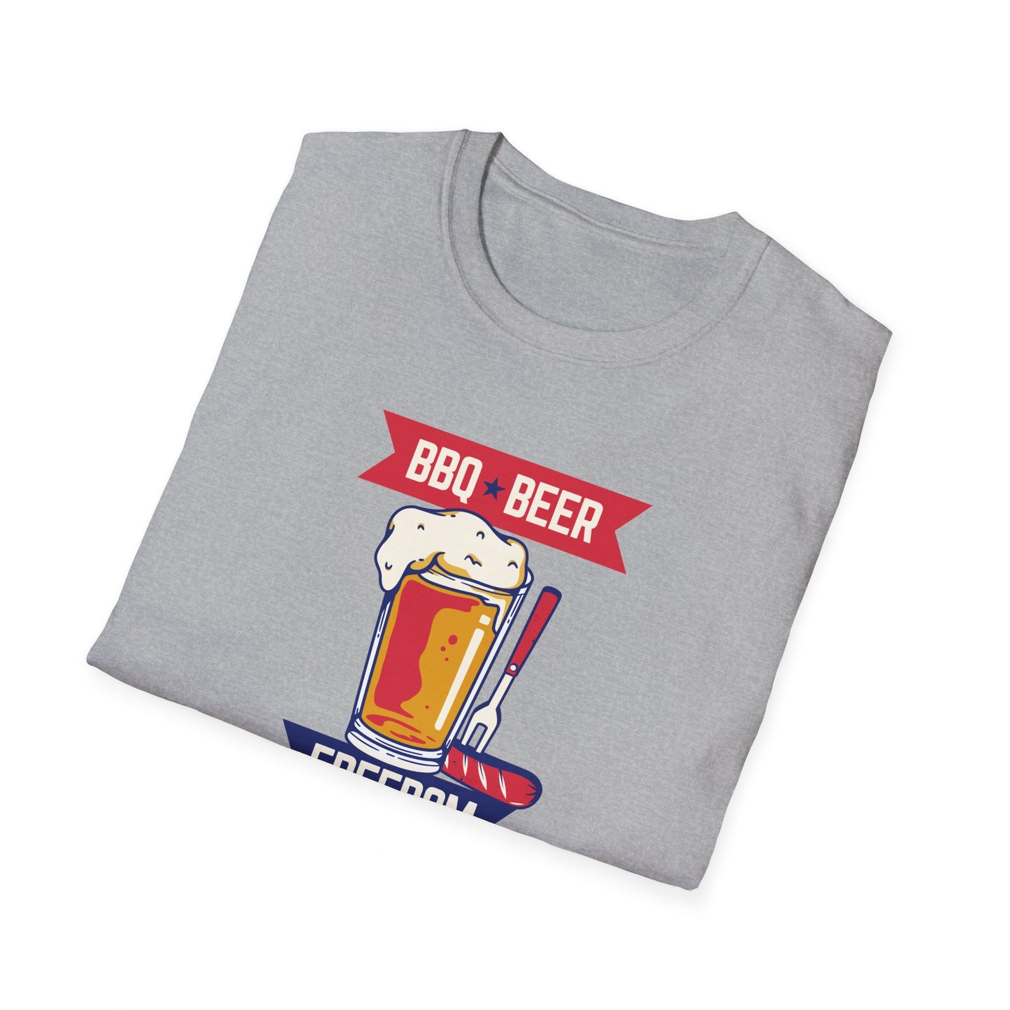 BQ, Beer, and Freedom - Patriotic Fourth of July T-Shirt