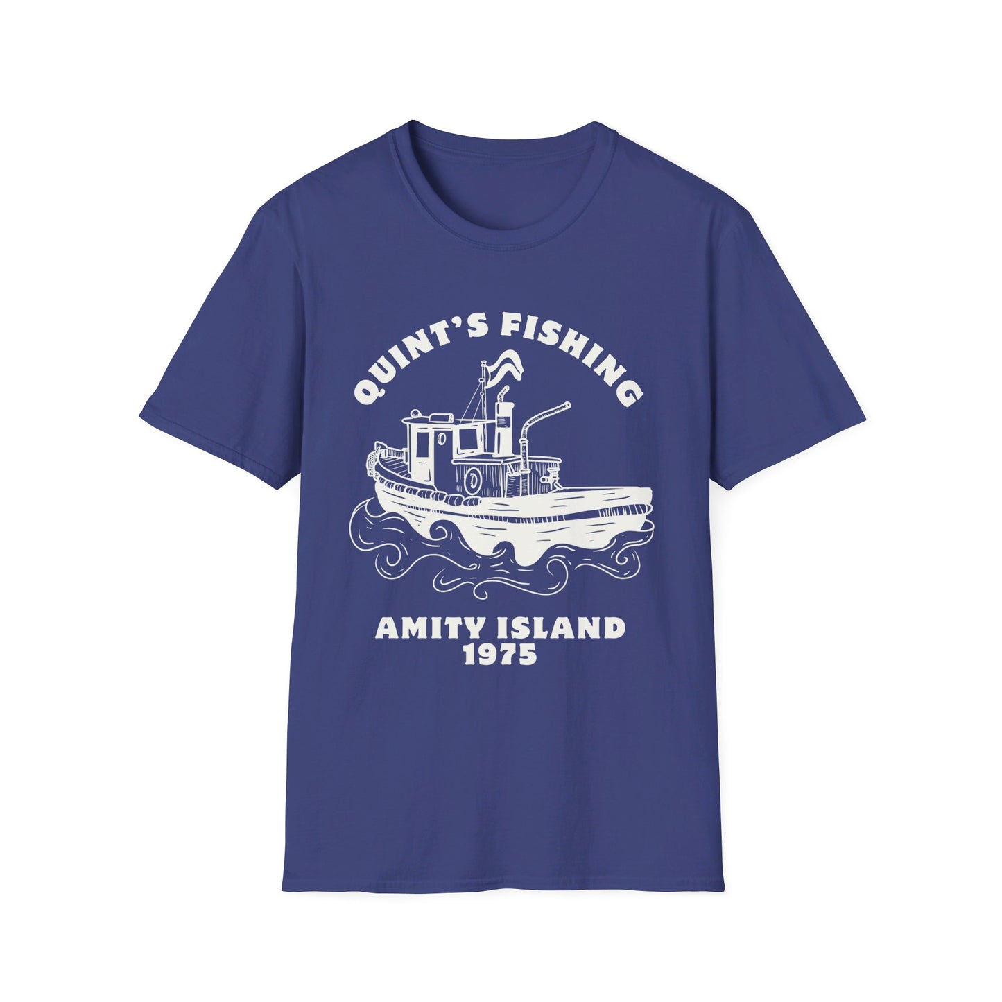 Quint's Fishing Amity Island T-Shirt - Classic Jaws Movie Reference