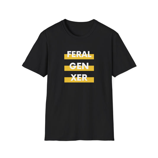 Feral Gen Xer T-Shirt - Funny Nostalgic Generation X Tee