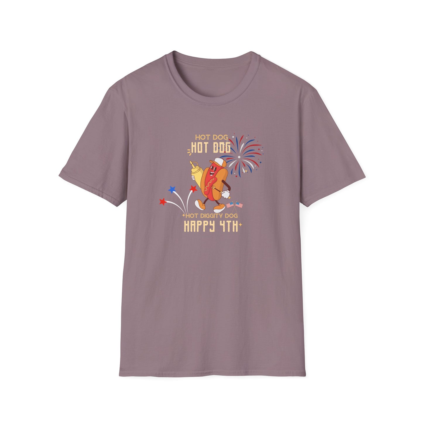 July 4th Hot Dog T-Shirt | Patriotic Hot Diggity Dog Tee