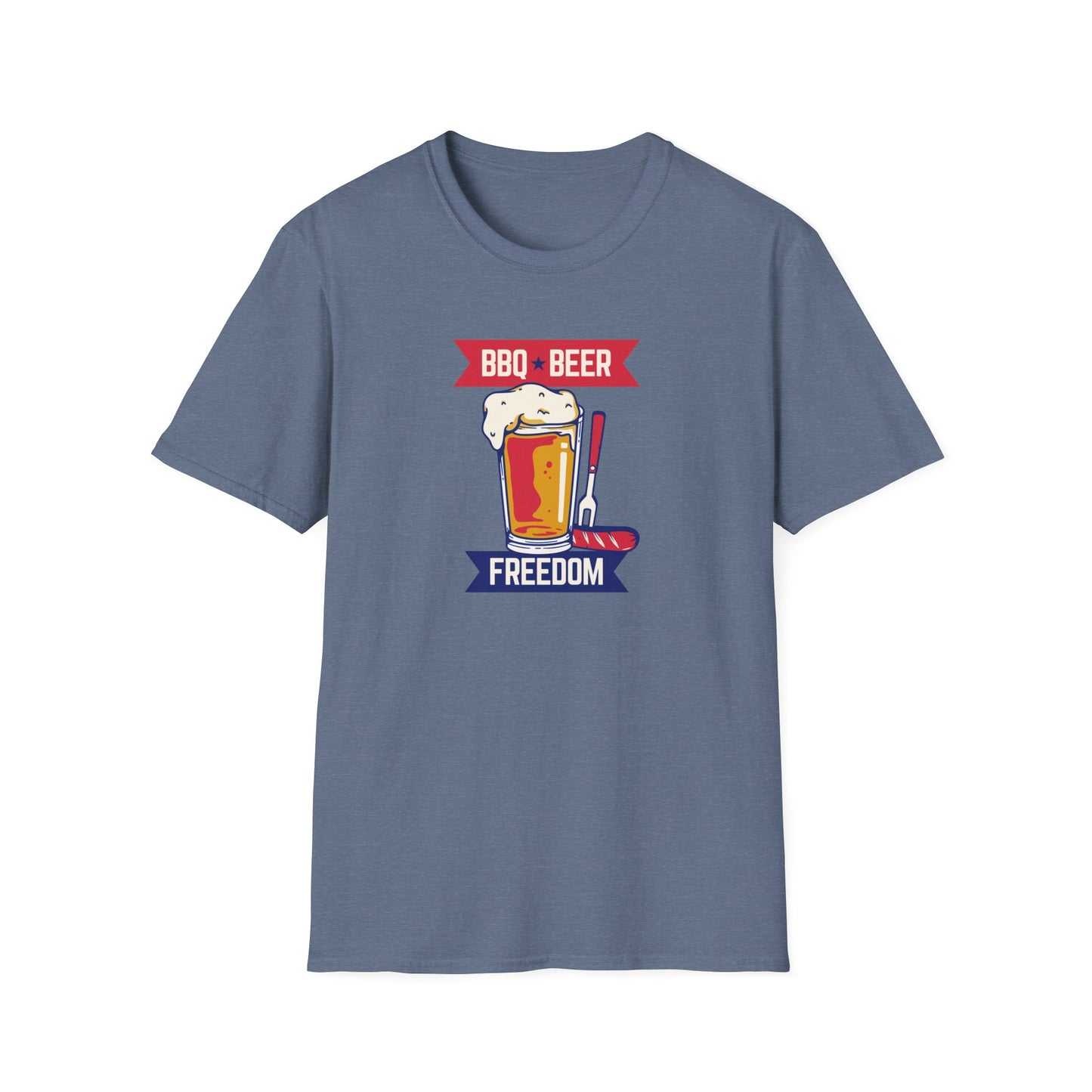 BQ, Beer, and Freedom - Patriotic Fourth of July T-Shirt