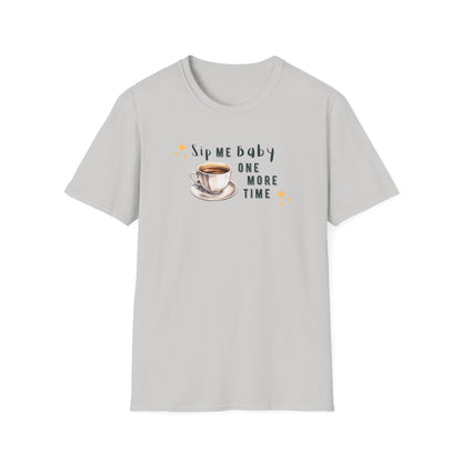 Funny Coffee T-Shirt - 'Sip Me Baby One More Time' - Coffee Lover Gift - Graphic Tee with Coffee Cup Design - Unisex Coffee Shirt