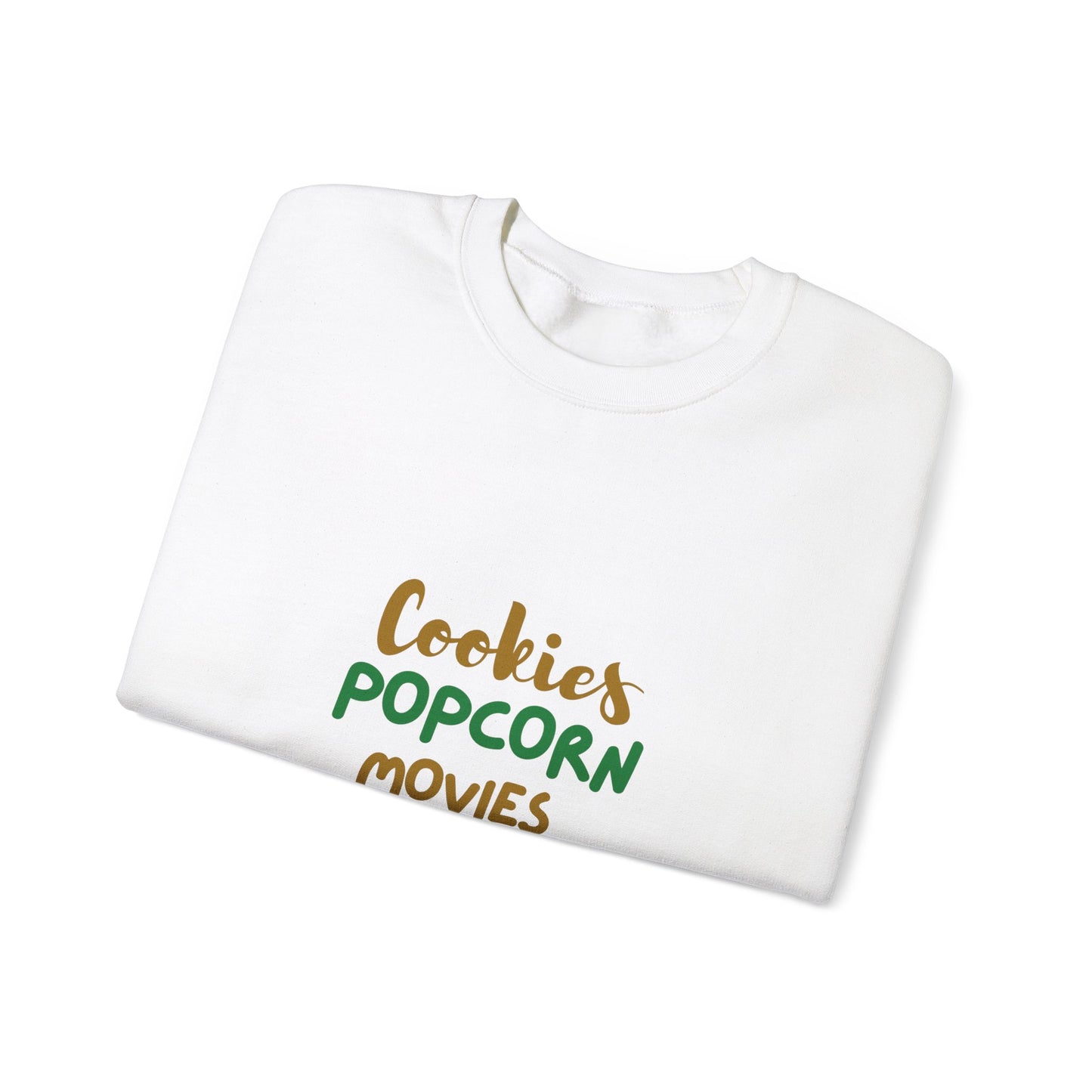 Cookies, Popcorn, Movies, Repeat T-Shirt – Cozy Movie Night Crewneck Sweatshirt