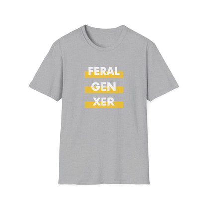 Feral Gen Xer T-Shirt - Funny Nostalgic Generation X Tee