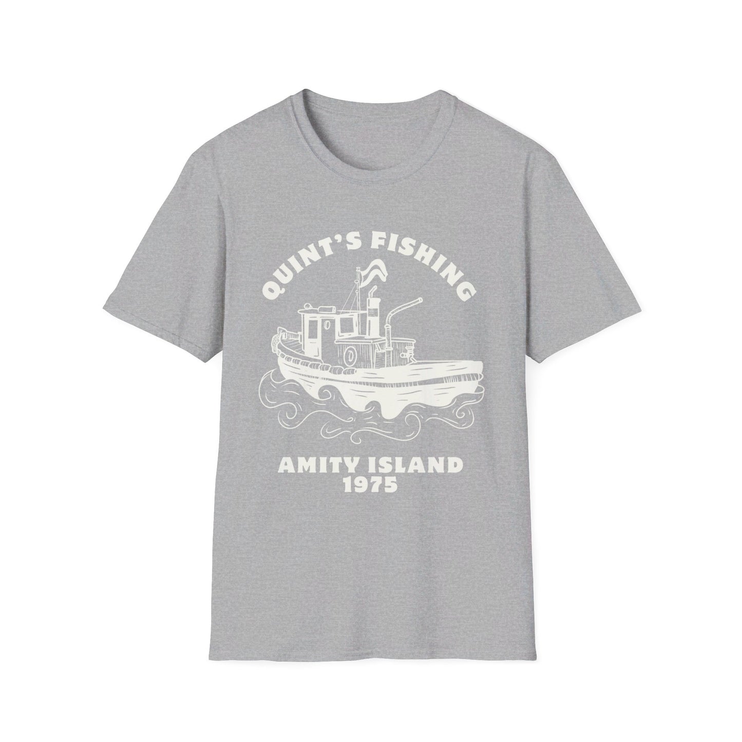 Quint's Fishing Amity Island T-Shirt - Classic Jaws Movie Reference