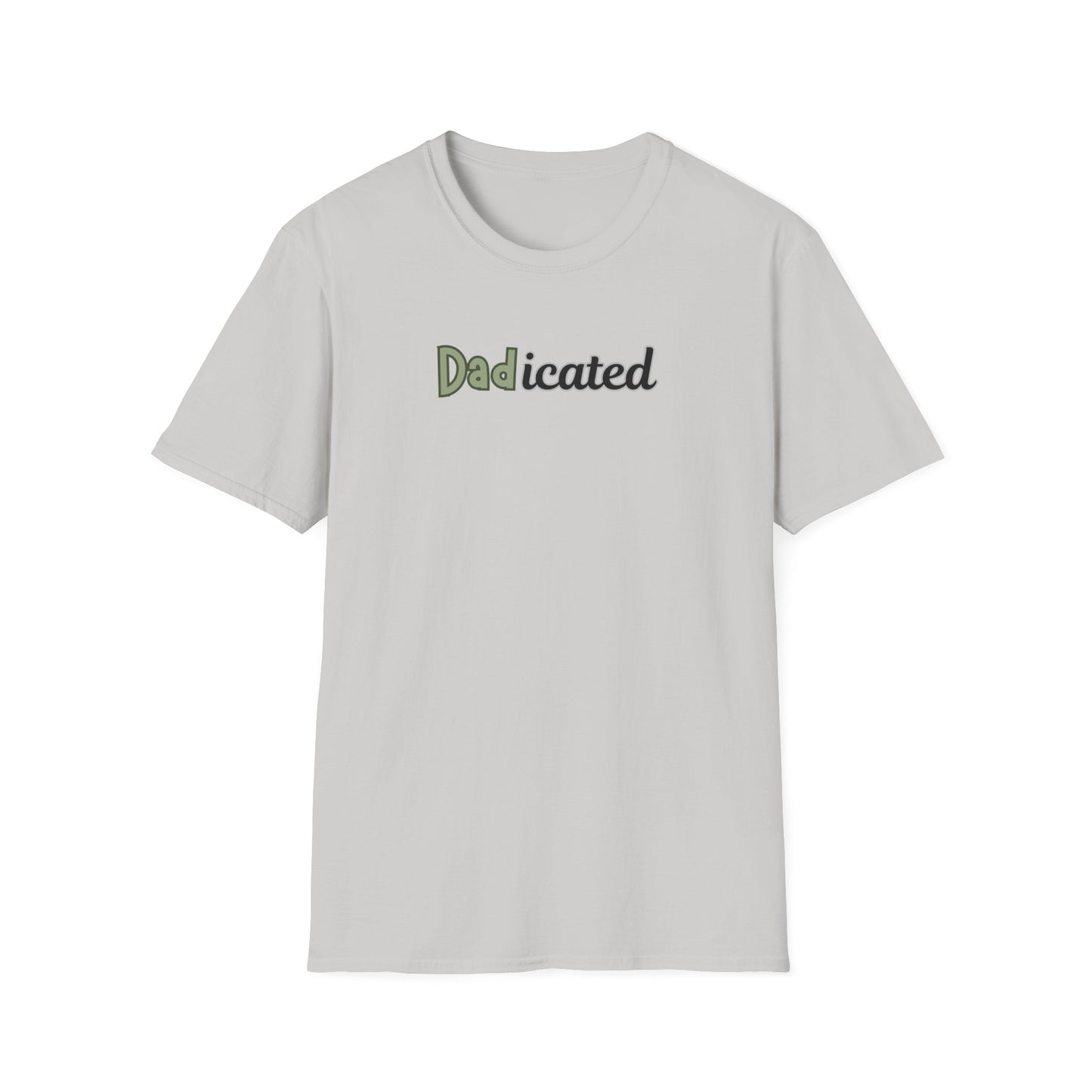 Dadicated T-Shirt - Funny Father's Day Tee - Humorous Dad Pun Shirt - Perfect Gift for Dads - Fatherhood Humor