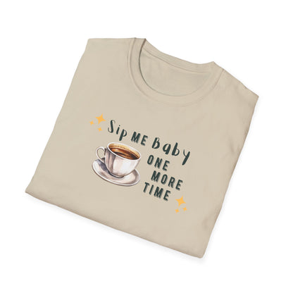 Funny Coffee T-Shirt - 'Sip Me Baby One More Time' - Coffee Lover Gift - Graphic Tee with Coffee Cup Design - Unisex Coffee Shirt