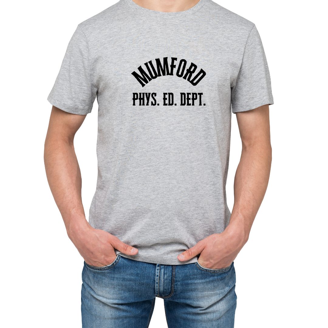 Mumford Phys Ed Dept T-Shirt - Nostalgic Beverly Hills Cop Movie Tee