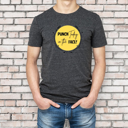 Punch Today in the Face T-Shirt - Cherry Sun Graphic Tee - Funny Motivational Shirt - Quirky Positive Vibes Top